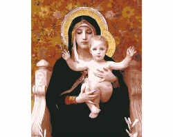 Madonna w liliach (William Adolphe Bouguereau) - Malowanie po numerach