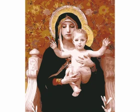 Madonna w liliach (William Adolphe Bouguereau) - Malowanie po numerach
