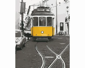 Żółty tramwaj - Malowanie po numerach