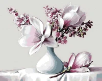 Bukiet magnolii - Malowanie po numerach