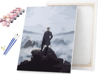 Wędrowiec nad morzem  mgły - Caspar Friedrich - Malowanie po numerach 