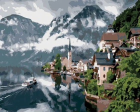 Alpejskie miasteczko - Malowanie po numerach