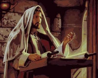 Jezus Chrystus w świątyni - Malowanie po numerach