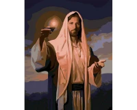 Jezus z lampą oliwną - Malowanie po numerach