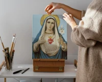 Serce Maryi - Fridolin Leiber - Malowanie po numerach