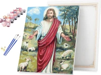 Jezus Chrystus Dobry Pasterz - Malowanie po numerach