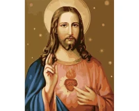 Jezus Chrystus - Serce Jezusa - Malowanie po numerach