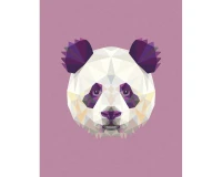 Kolorowa geometryczna panda - Malowanie po numerach