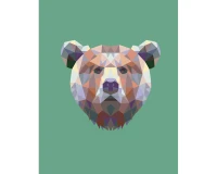 Geometryczny niedźwiedź - Malowanie po numerach