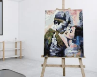 Magiczny portret zakochanych - Malowanie po numerach