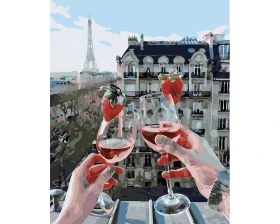 Toast w Paryżu - Francja - Malowanie po numerach 
