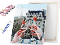 Toast w Paryżu - Francja - Malowanie po numerach 