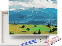 Widok na Zakopane i Tatry - Malowanie po numerach