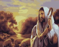 Jezus Dobry Pasterz  - Malowanie po numerach