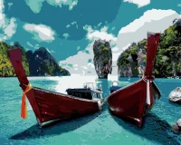 Zatoka Phang Nga w Tajlandii - Malowanie po numerach