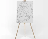 Gruba Mona Lisa - karykatura - Malowanie po numerach
