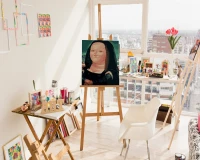 Gruba Mona Lisa - karykatura - Malowanie po numerach
