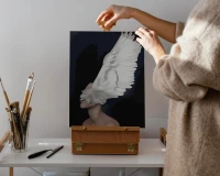 Abstrakcyjny portret kobiety - Malowanie po numerach