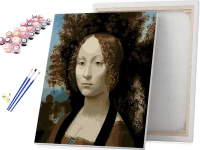 Portret Ginevry - Leonardo da Vinci - Malowanie po numerach