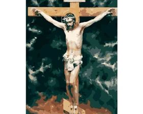 Jezus Chrystus na krzyżu - Malowanie po numerach