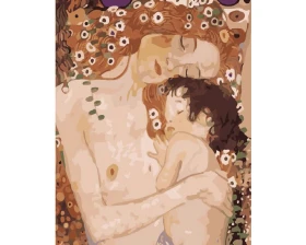 Matka z dzieckiem - Gustav  Klimt -  Malowanie po numerach