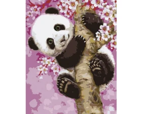 Słodka panda - Malowanie po numerach