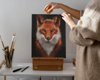 Tajemniczy portret lisa - Malowanie po numerach
