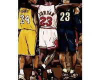 NBA Koszykówka - Kobe Bryant, Michael Jordan - Malowanie po numerach