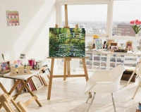 Most nad stawem z liliami wodnymi - Claude Monet - Malowanie po numerach