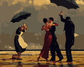 Śpiewający lokaj - Jack Vettriano - Malowanie po numerach