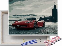 Czerwone Ferrari 458 ITALIA - Malowanie po numerach