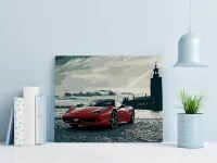 Czerwone Ferrari 458 ITALIA - Malowanie po numerach