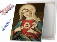 Niepokalane Serce Maryi - Malowanie po numerach