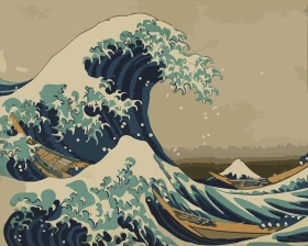 Wielka fala w Kanagawie -  Hokusai Katsushika - Malowanie po numerach