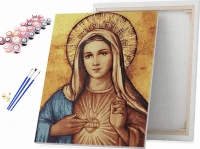 Ikona Niepokalane Serce Maryi - Malowanie po numerach